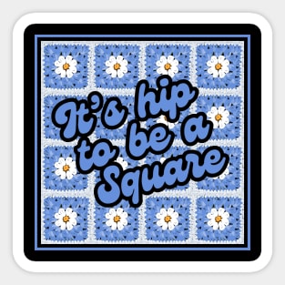 Funny Granny Square Crochet Meme Sticker